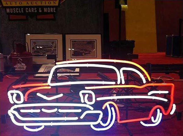 57 Red Chevy Neon Sign